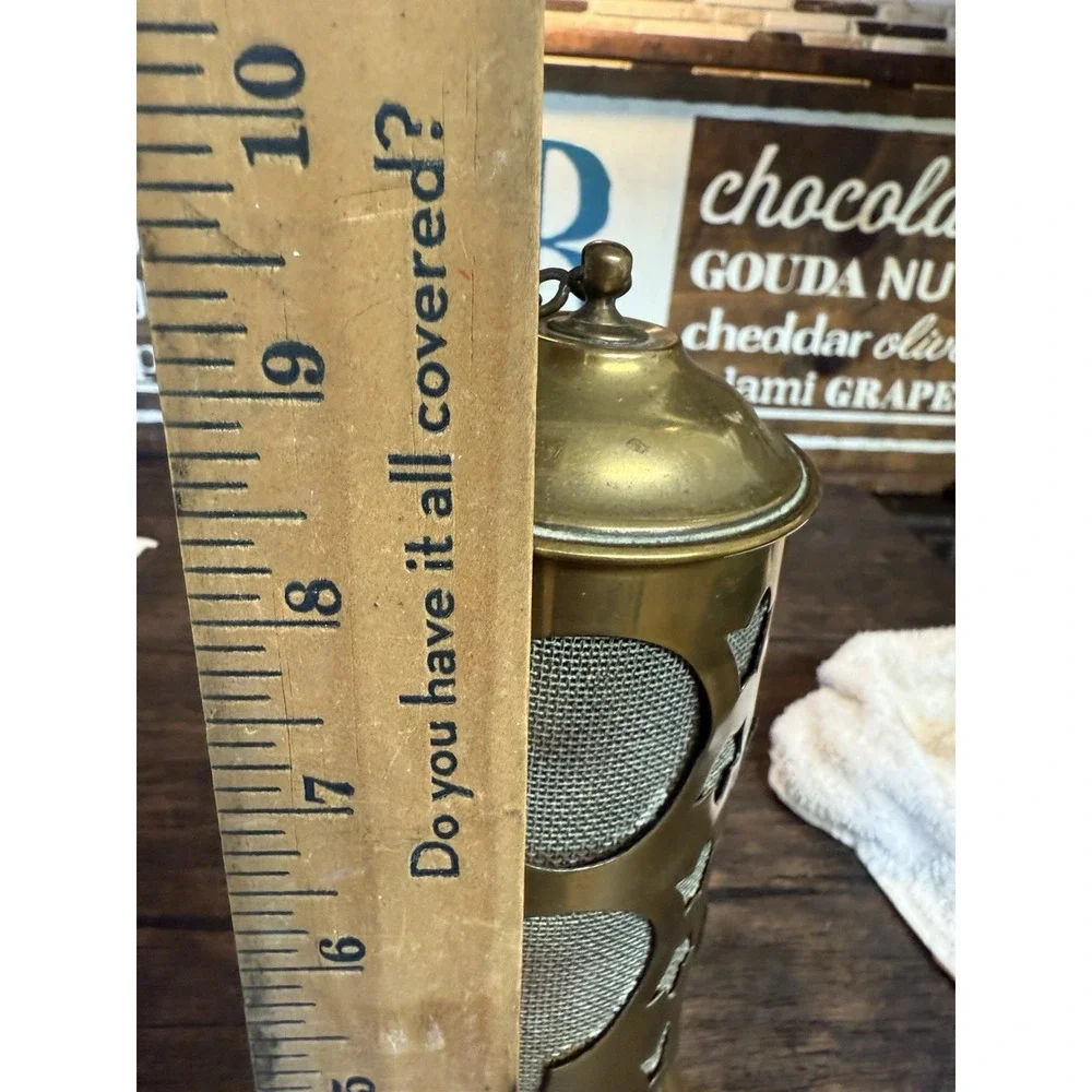 Vintage Brass Kerosene Lantern Hanging Mesh Patio Lamp Sherwoods Ltd